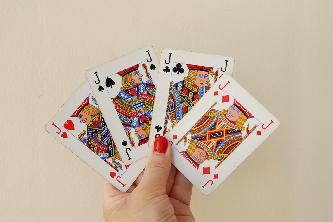 Vintage Playing Cards Greek Jester Deck Of 55 Cards In Etsy