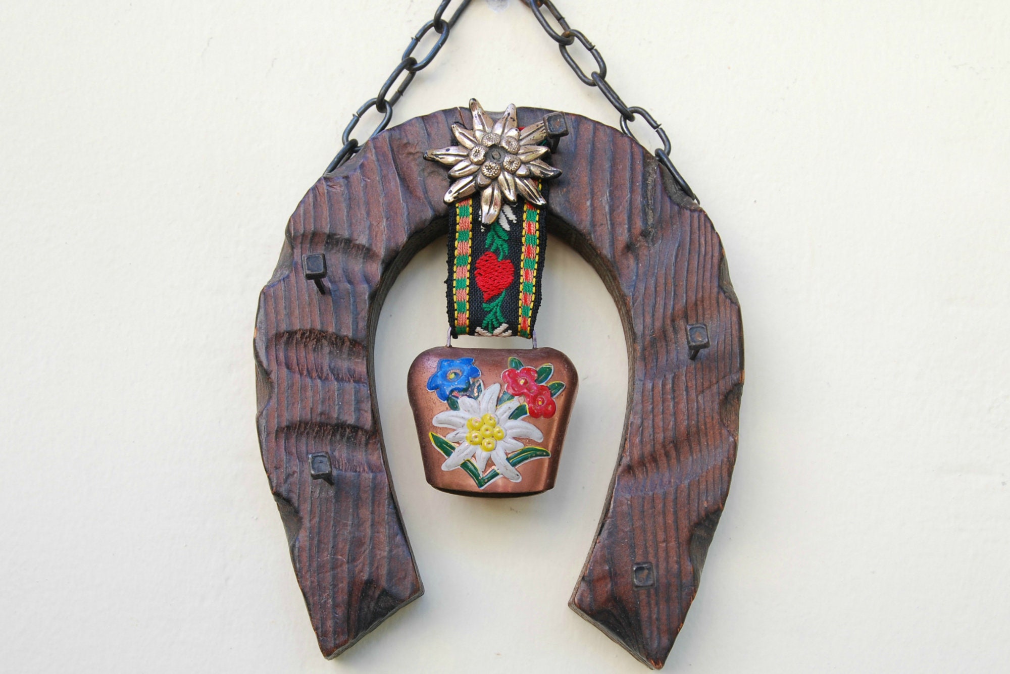 Vintage Schlüsselanhänger für Wand Holz Hufeisen | Etsy