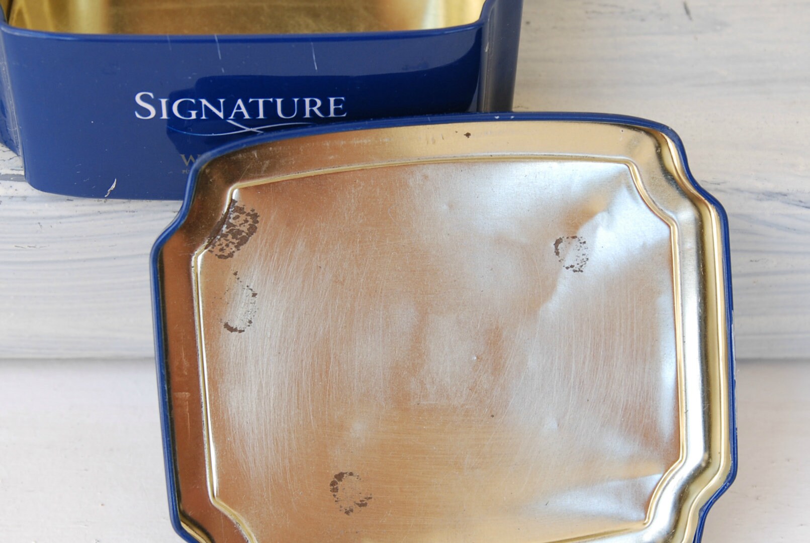 Blue Tin Box Collectible Tin Pipe Tobacco Tin Tobacco Storage Etsy