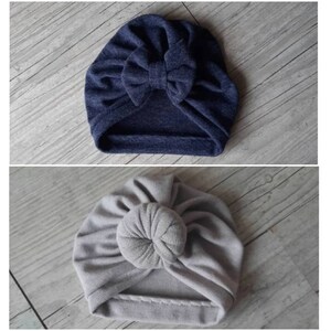 Turban bonnet bebe chaud fille nœud, buns ou tourbillon de la naissance à adulte image 9