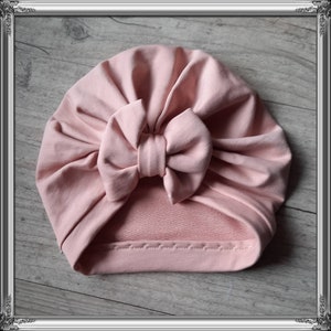 Turban bonnet brodé prénom personnalisé bébé, enfant, adulte noeud, buns ou tourbillon image 3