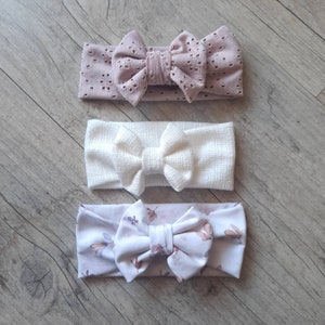 Baby girl bow headband from birth to adult