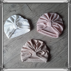 Turban bonnet simple bébé fille de la naissance à adulte image 1