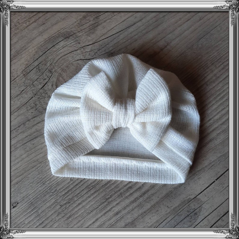 Turban bonnet brodé prénom personnalisé bébé, enfant, adulte noeud, buns ou tourbillon image 4