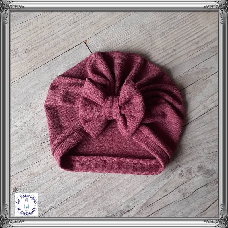 Turban warm baby girl hat knot, buns or swirl from birth to adult image 5