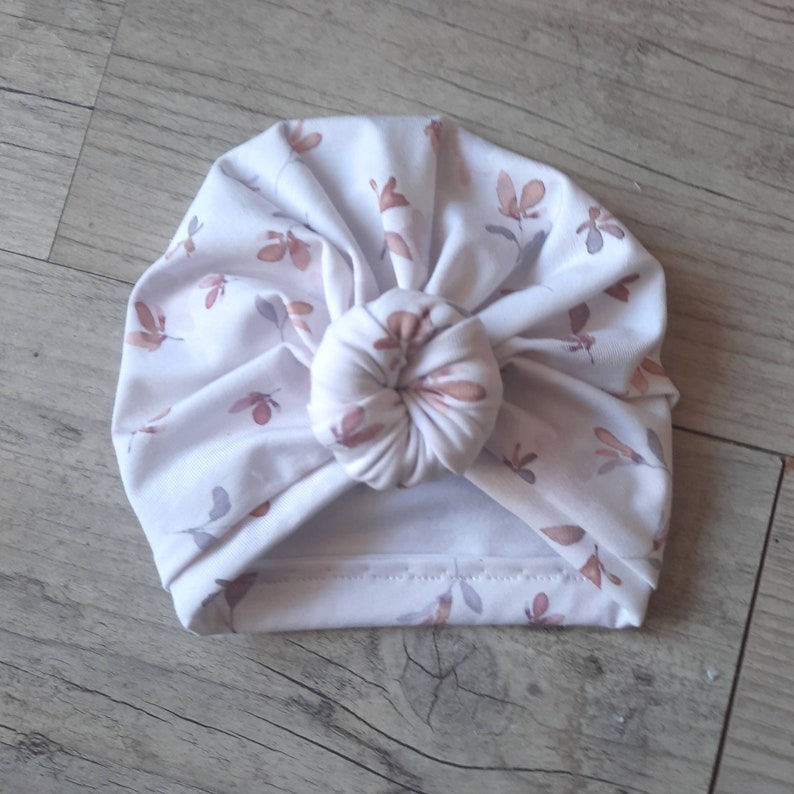 Turban bonnet printemps/été bébé fille nœud, buns ou simple des la naissance à adulte image 5