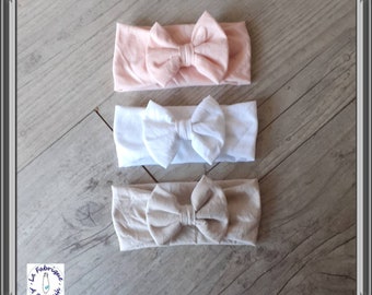 Baby girl bow headband from birth to adult