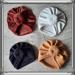 Turban bébé ultra chaud ultra doux noeud ou buns de la naissance à adulte image 1