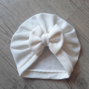 Turban bonnet printemps/été bébé fille nœud, buns ou simple des la naissance à adulte image 3