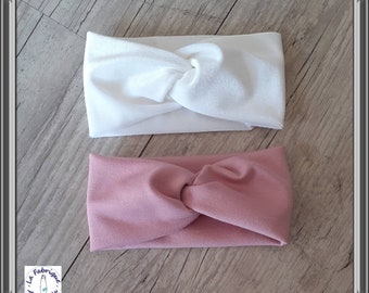 Baby girl twist headband from birth to adult