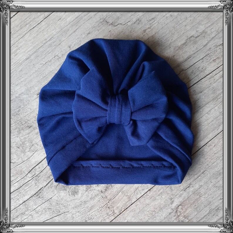 Turban bonnet printemps/été bébé fille nœud, buns ou tourbillon des la naissance à adulte image 4