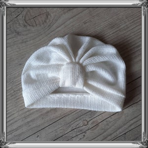 Turban bonnet simple bébé fille de la naissance à adulte image 3