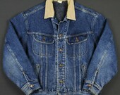 Lee Vintage 90 39 s Blanket Lined Denim Trucker Jacket Mens Large Storm Rider Vintage Rare Jean Jacket Retro