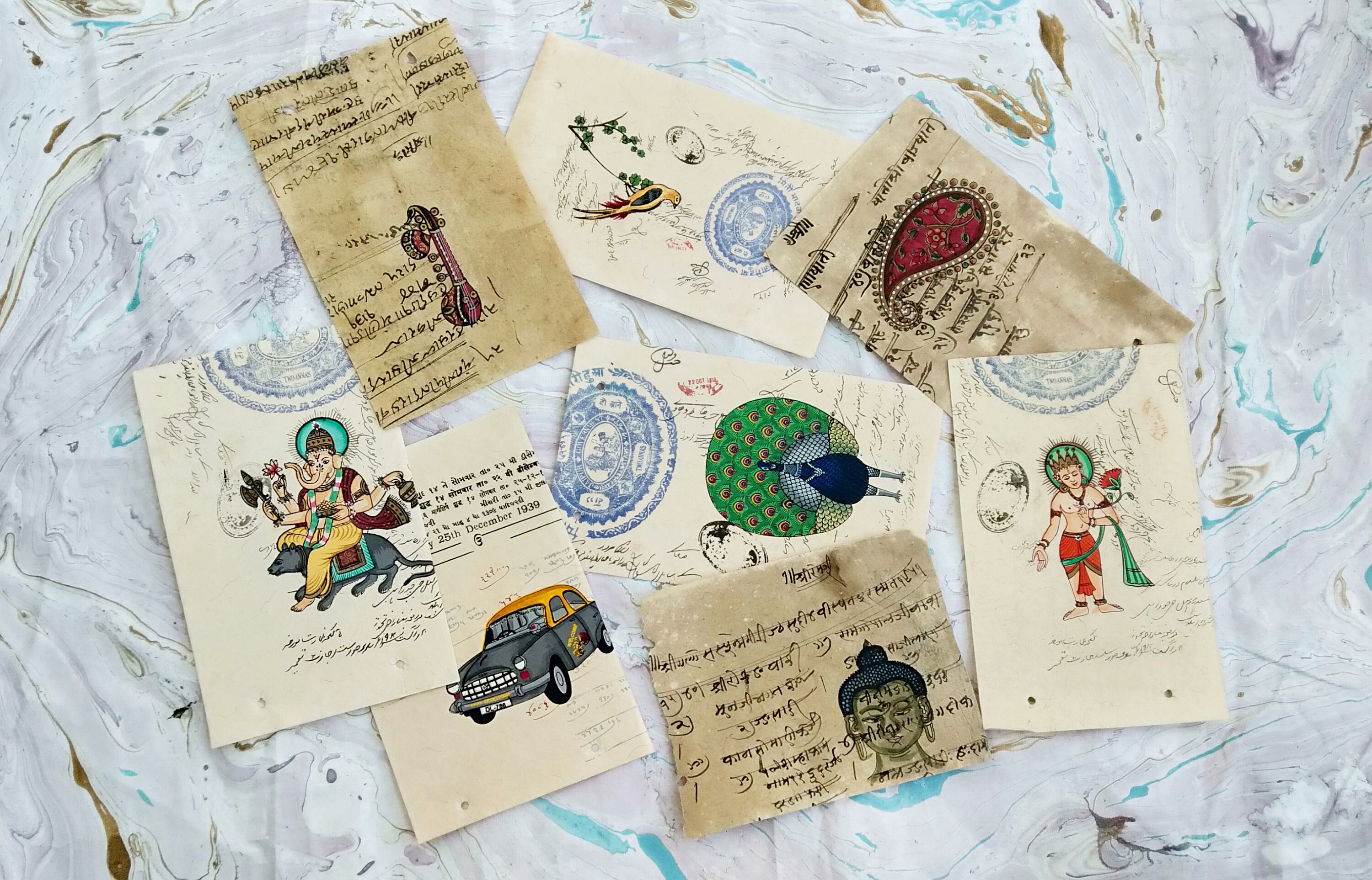 Set of 3 Vintage Indian Printed Postcard for Gifting on Etsy UK