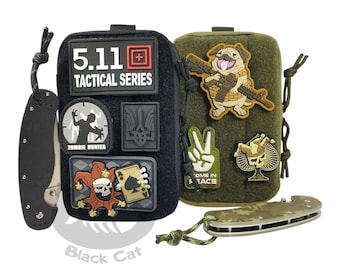 Set of EDC pouch organizers (2 pcs.), cases for multitool, flashlight, folding knife, notebook, and documents.(Order for Bruce)