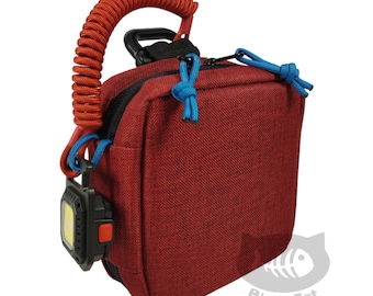 EDC pouch, case for multitool, flashlight, notepad, folding knife.