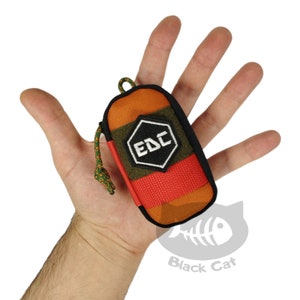 Pochette EDC, étui pour mini outil multifonction, lampe de poche, mini couteau pliant.