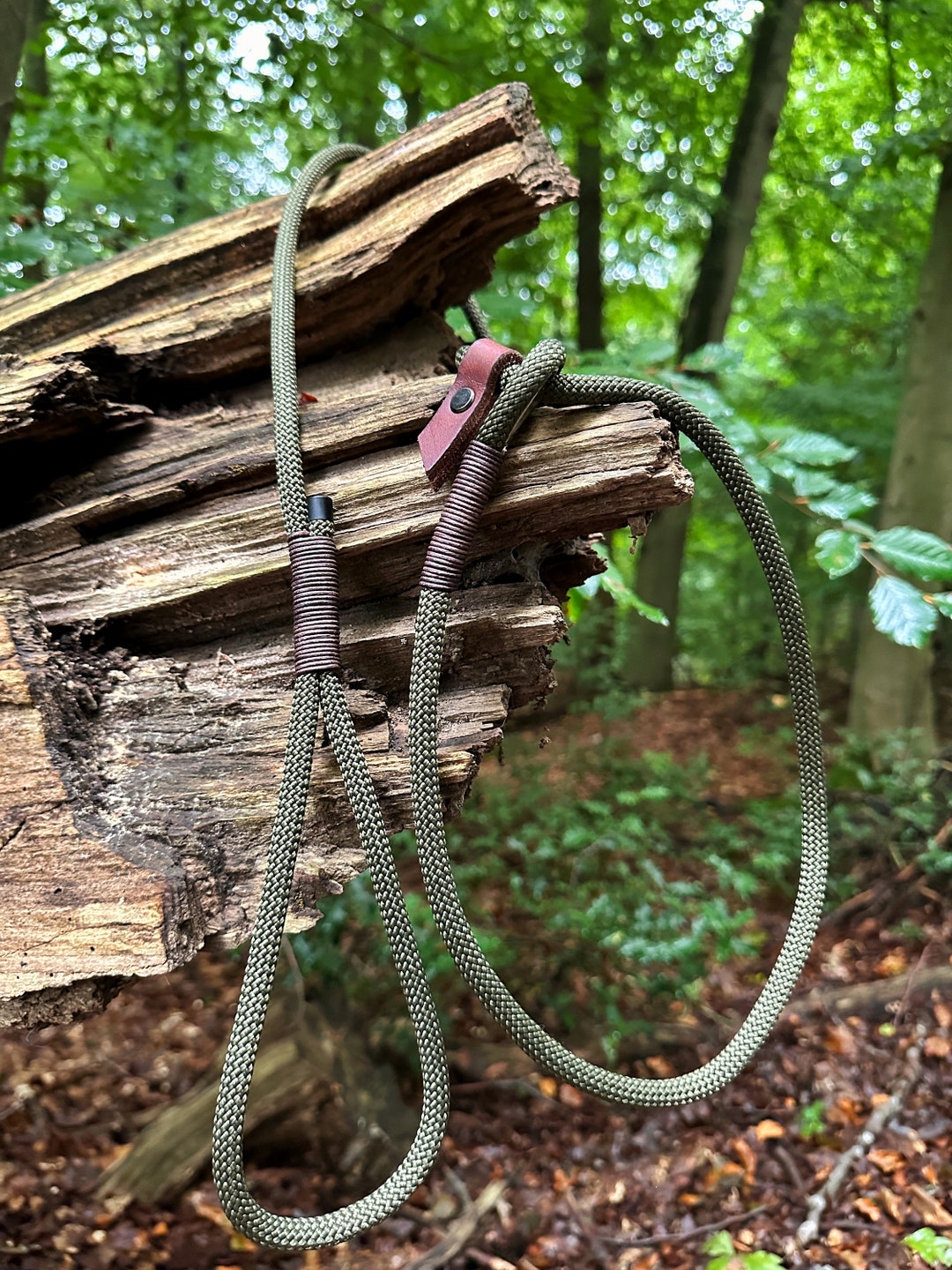 Lead Rope Rigging Retriever Leash Made of Rope With Leather Rigging Slip Lead - Etsy