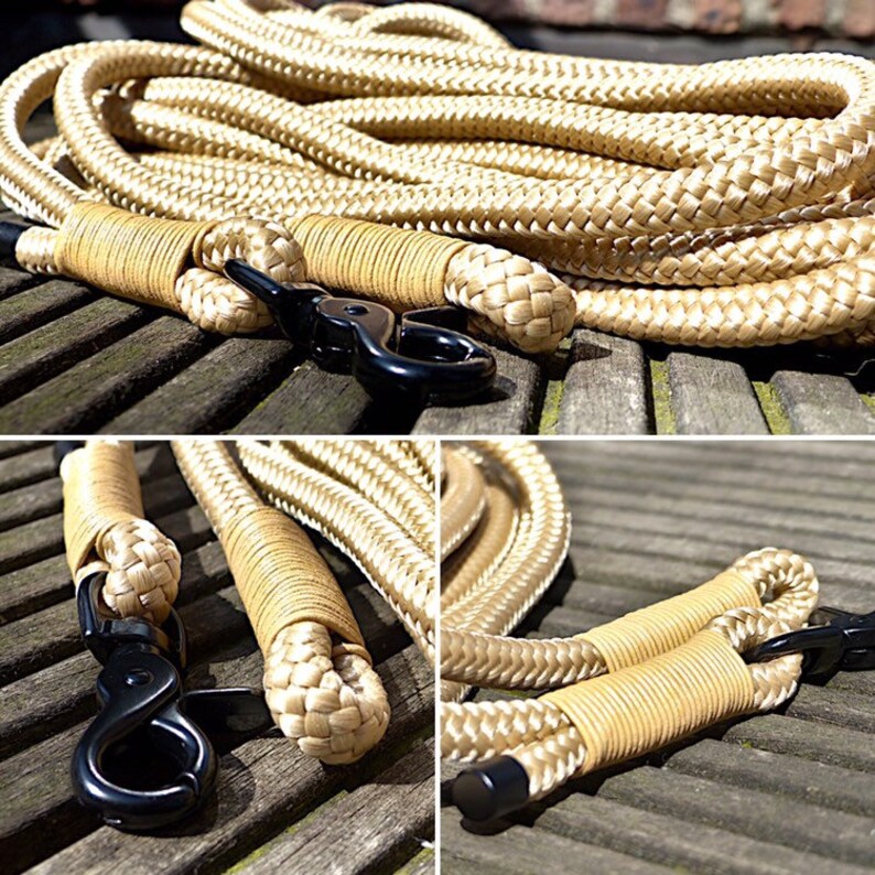 Drag Line Rope Dragline Rope Made of Climbing Rope PPM With Leather Rigging Long Leash ...