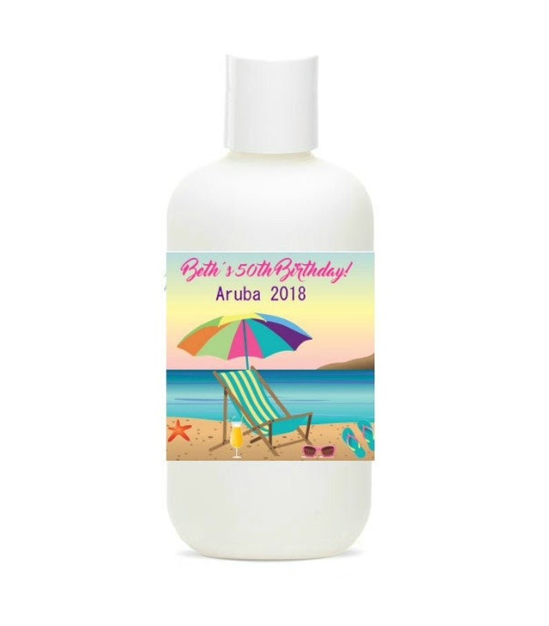 Beach Theme Bridal Shower Favors Beach Bridal Shower Favors Personalized Sunscreen Favor for Beach Theme Wedding