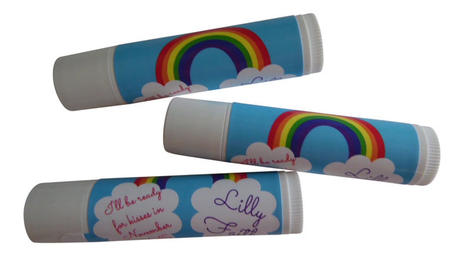 Rainbow Party Favors Rainbow Birthday Natural Lip Balm Etsy