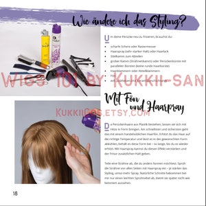 Perücken 1x1 Perücken hoch 2 von Kukkii-san Deutsch / German 2x Tutorial E-Book Cosplay Wig Beginners Guide Ponytail Wig Styling image 4