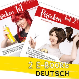 Perücken 1x1 Perücken hoch 2 von Kukkii-san Deutsch / German 2x Tutorial E-Book Cosplay Wig Beginners Guide Ponytail Wig Styling image 1