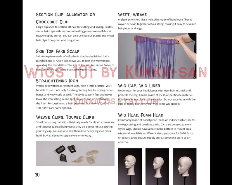 Wigs 101 by Kukkii-san English Tutorial E-Book Cosplay Wig Styling for Beginners image 6