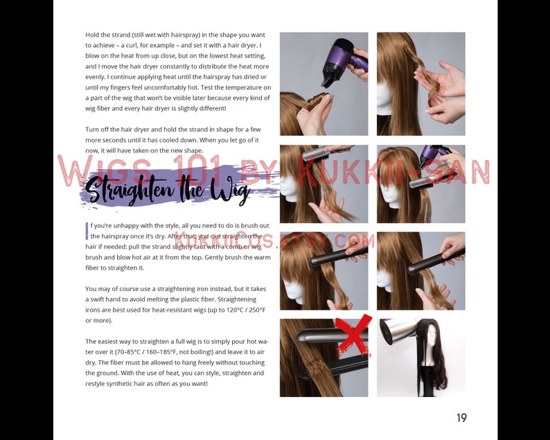 Wigs 101 by Kukkii-san English Tutorial E-Book Cosplay Wig Styling for Beginners image 5