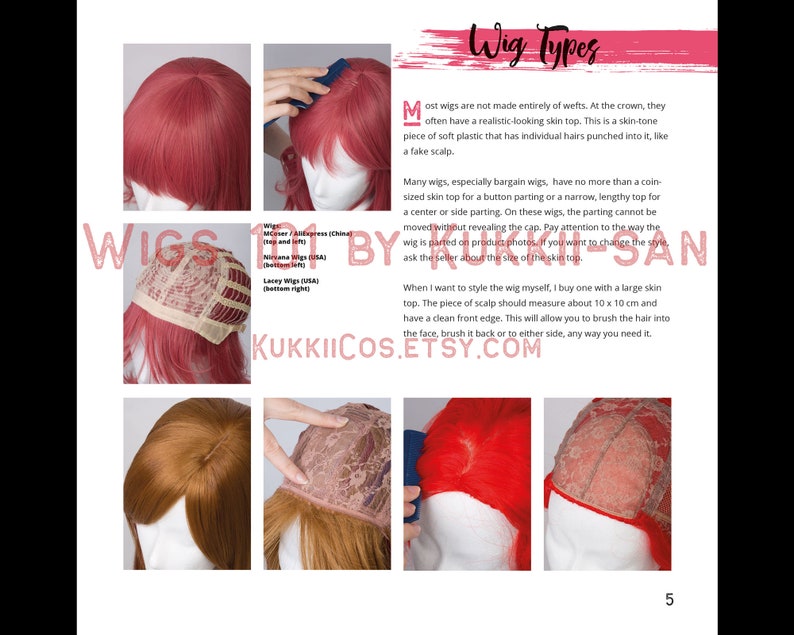 Wigs 101 by Kukkii-san English Tutorial E-Book Cosplay Wig Styling for Beginners image 2