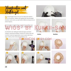 Perücken 1x1 Perücken hoch 2 von Kukkii-san Deutsch / German 2x Tutorial E-Book Cosplay Wig Beginners Guide Ponytail Wig Styling image 5