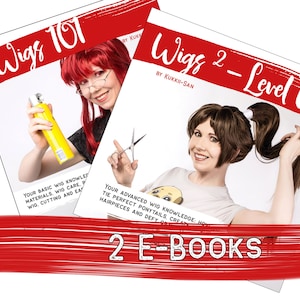 Wigs 101 + Wigs 2 Level Up! by Kukkii-san (English) 2x Tutorial E-Book – Cosplay Wig Beginners Guide + Ponytail Wig Styling