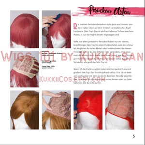 Perücken 1x1 Perücken hoch 2 von Kukkii-san Deutsch / German 2x Tutorial E-Book Cosplay Wig Beginners Guide Ponytail Wig Styling image 2