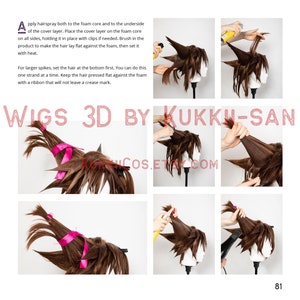 Wigs 3D by Kukkii-san: Tutorial E-Book Cosplay Wig Styling Beginners and Intermediate image 10