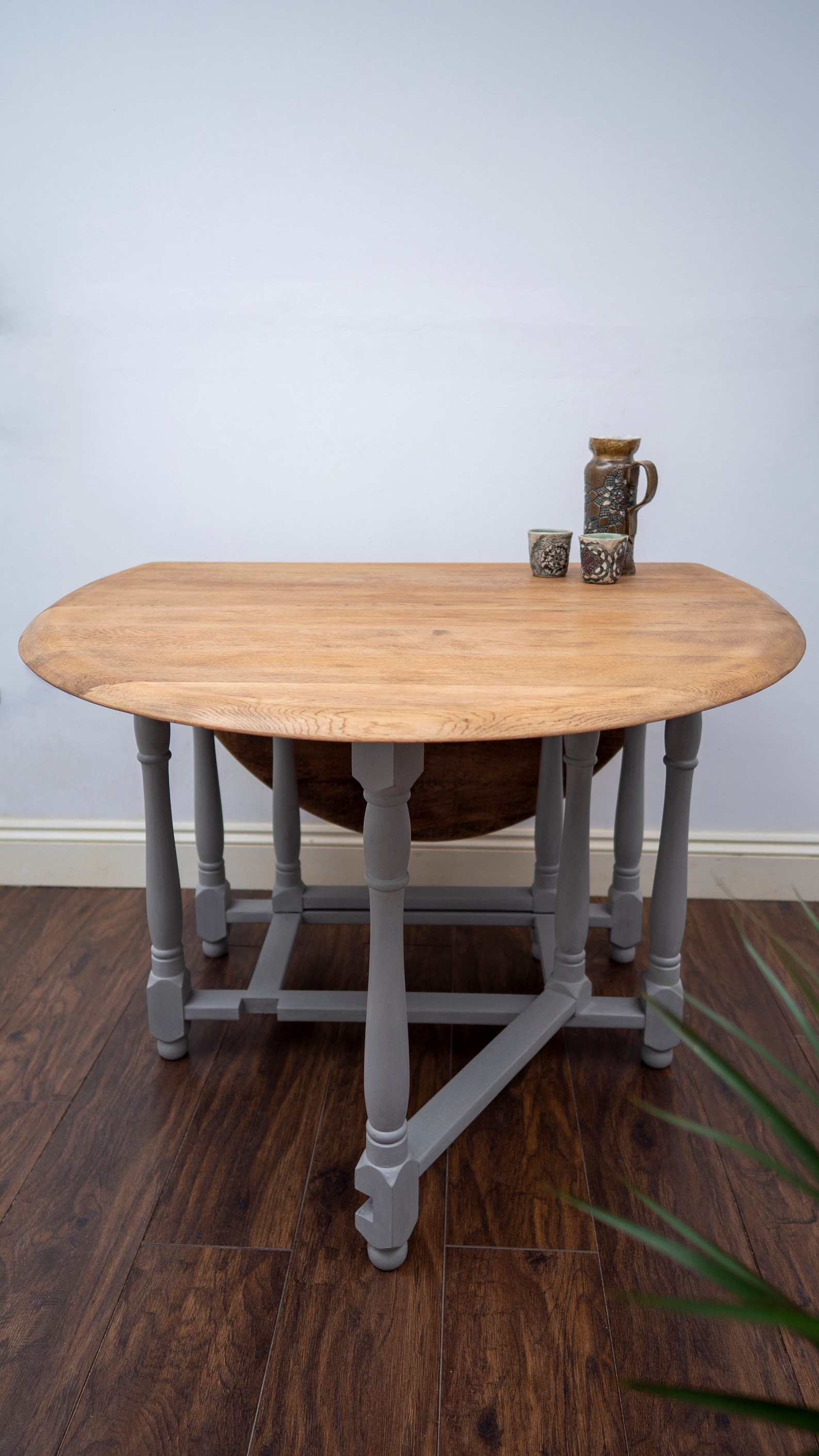 Oak Drop-leaf Gate-leg Oval Dining Table - Etsy UK