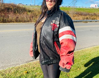 Vintage Chicago Bulls Leather Jacket