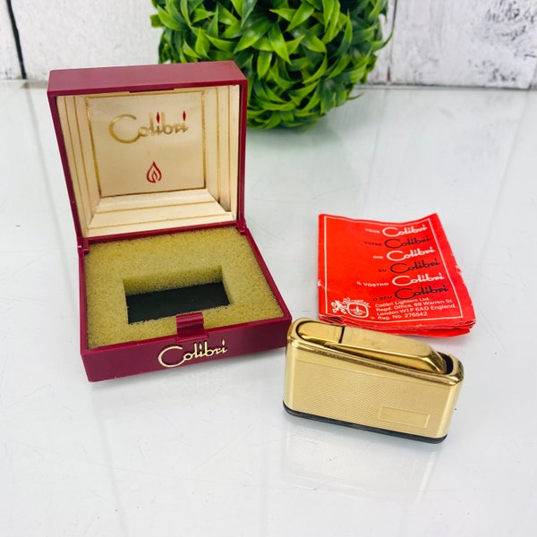 Vintage Colibri Golden Butane Lighter