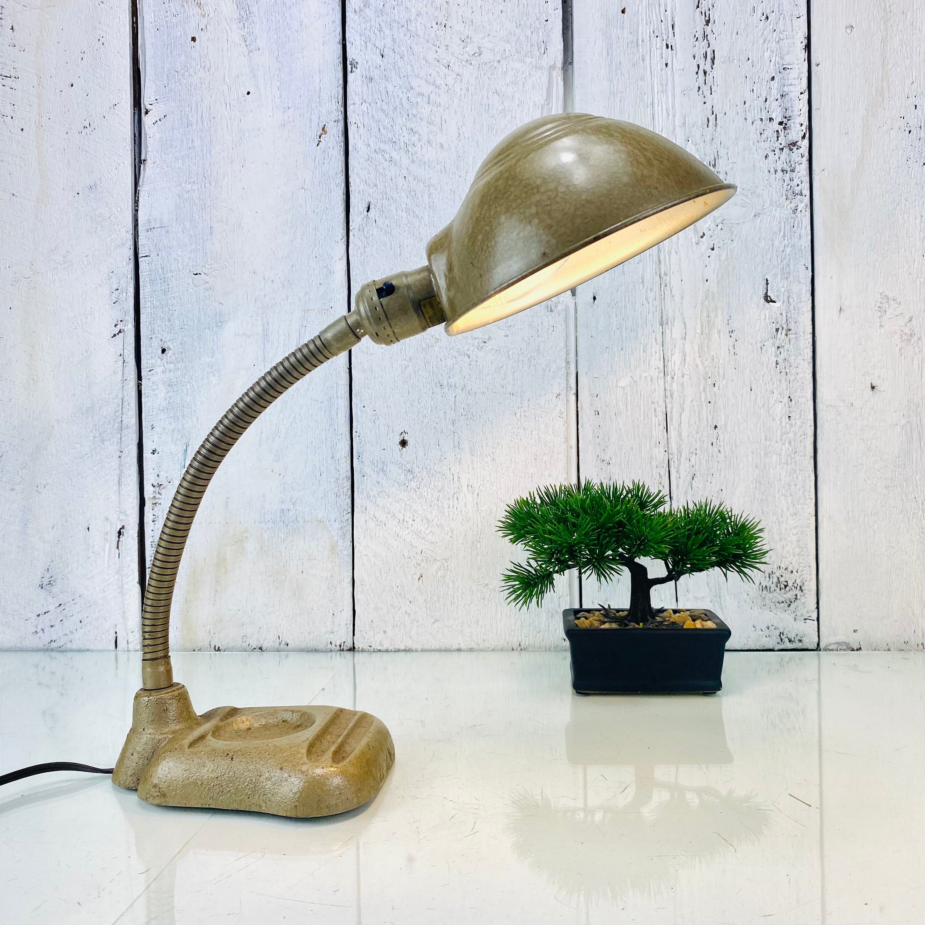Antique Gooseneck Desk Lamp Etsy