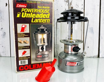 Vintage Coleman lantern model 295 double mantle 11/89 whit original box and  Funnel