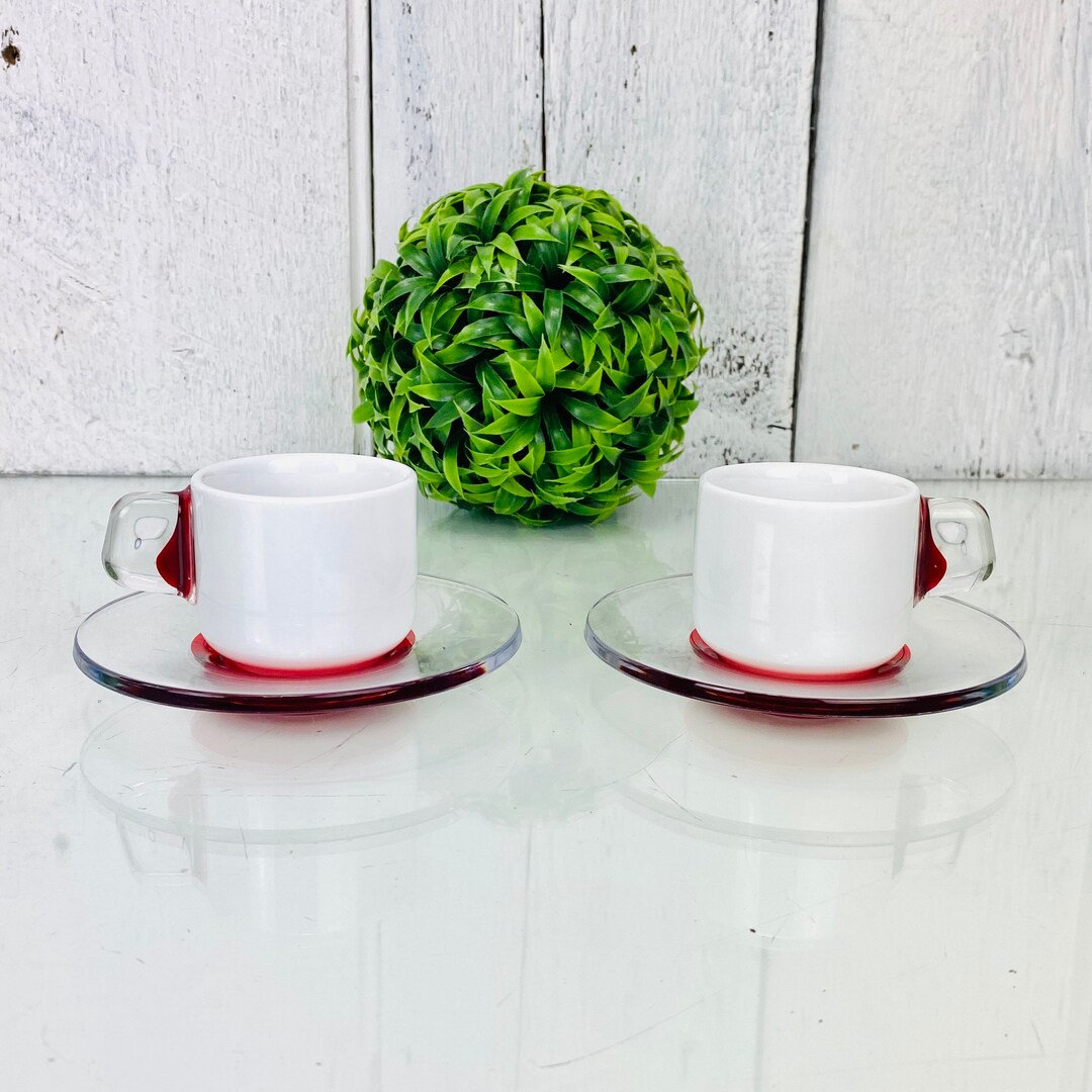 Vintage Guzzini Espresso Mugs Set Etsy