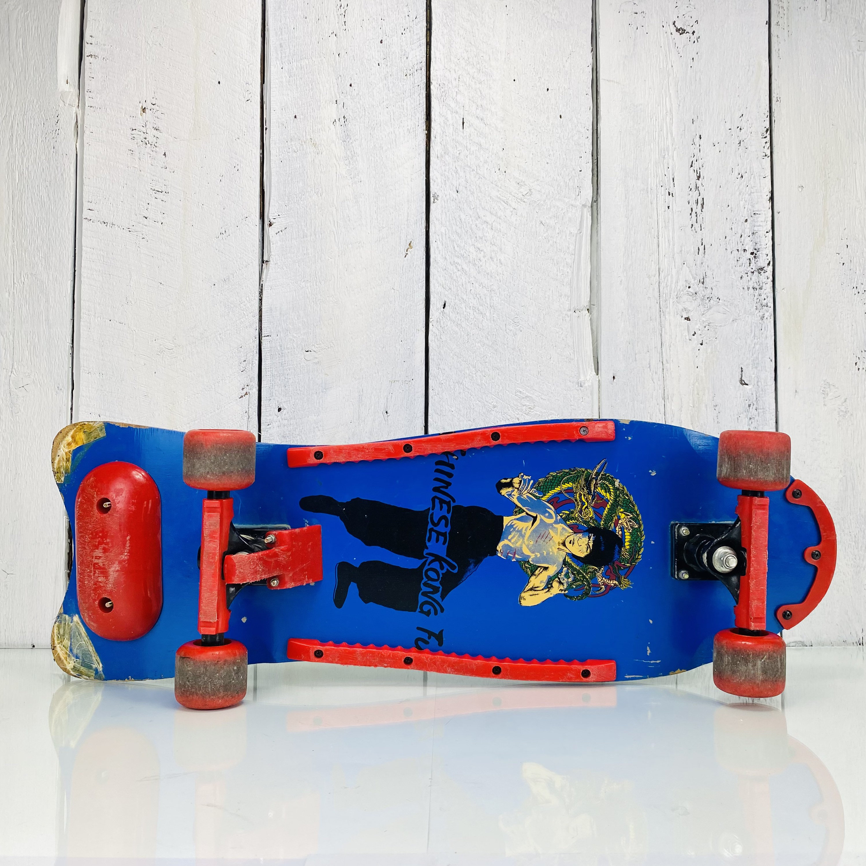 Vintage Wooden Fishtail Skateboard Chinese Kong Fu -  Finland