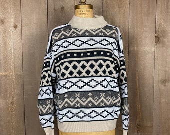 Vintage 100% acrylic sweater Retro sweater