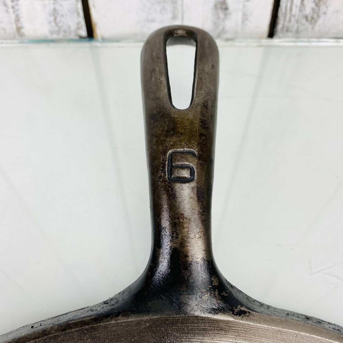 Vintage Griswold No.9 Cast Iron Round Handle Pancake Griddle Etsy