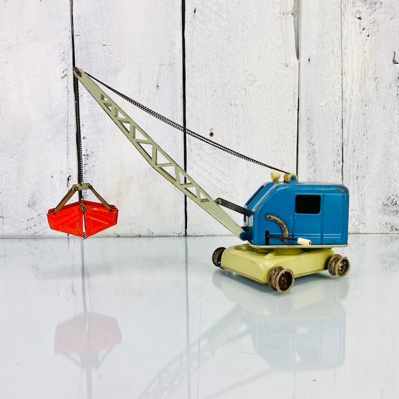 Vintage West Germany Crane Toy Metal Toy 