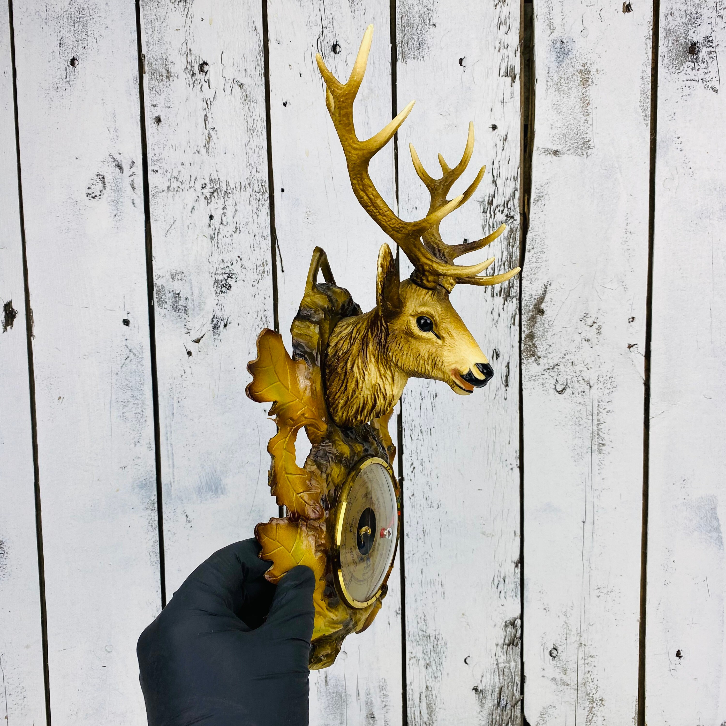 Vintage Functional Barometer Deer Head Made in France Errer Etsy