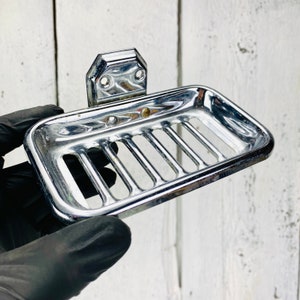 Vintage Chrome Soap Dish Wall Mounted