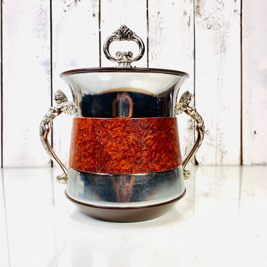 Vintage Plastic Ice Bucket Whit Lady on the Side Etsy