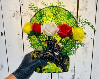 Mid Century TV Lamp,Fiber Glass Lamp Shade