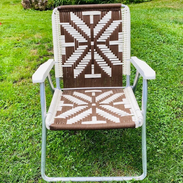 Vintage law chair navajo design rope assembly