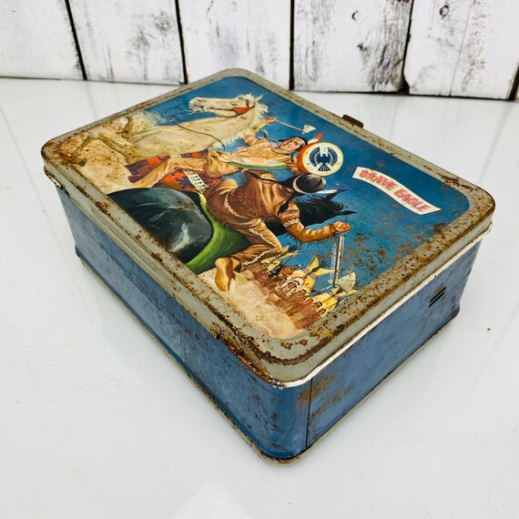 Vintage Lunch Box Brave Eagle Metal Box - image 4